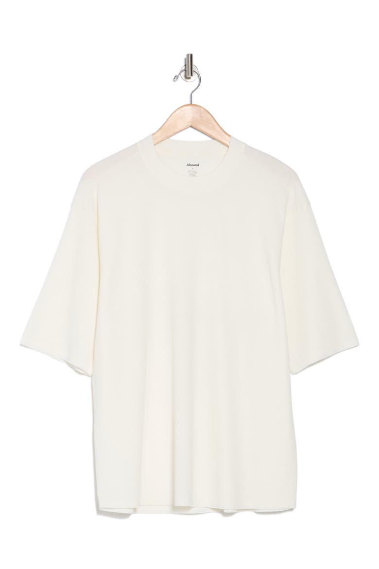 Oversize Thermal T-Shirt, Alternate, color, IVORY EGRET