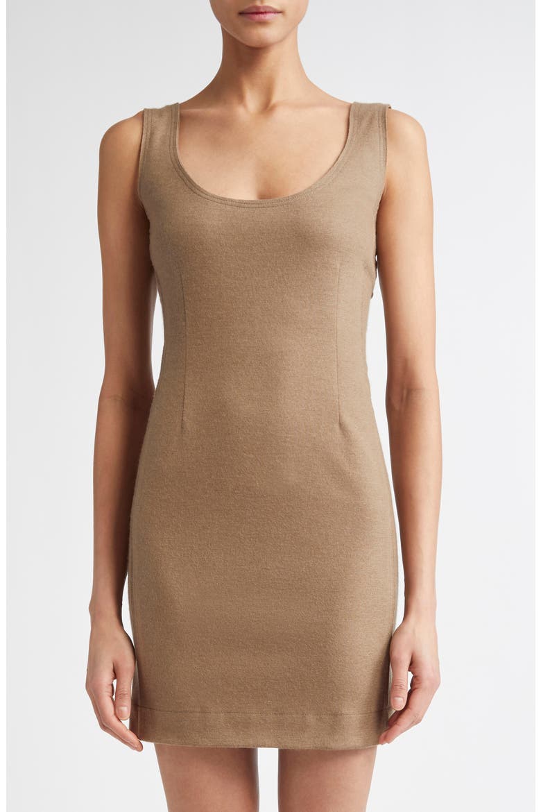 Travel Hook & Eye Cashmere & Cotton Tank Dress, Alternate, color, MUD