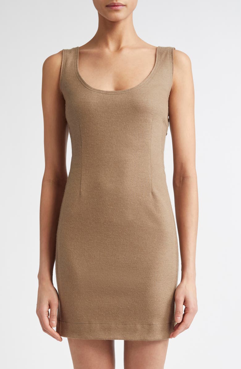 SETCHU Travel Hook & Eye Cashmere & Cotton Tank Dress, Alternate, color, Mud