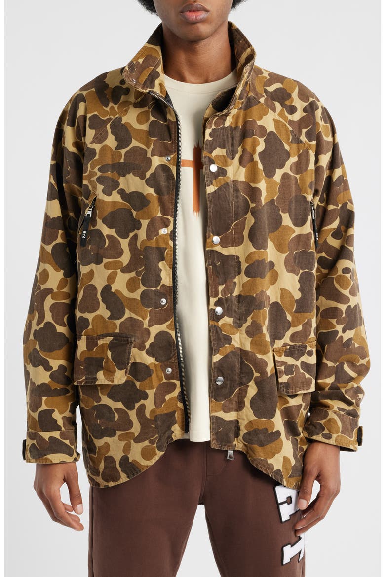 Lorenzo Oversize Military Camo Jacket, Main, color, MILITARY BROWN CAMO
