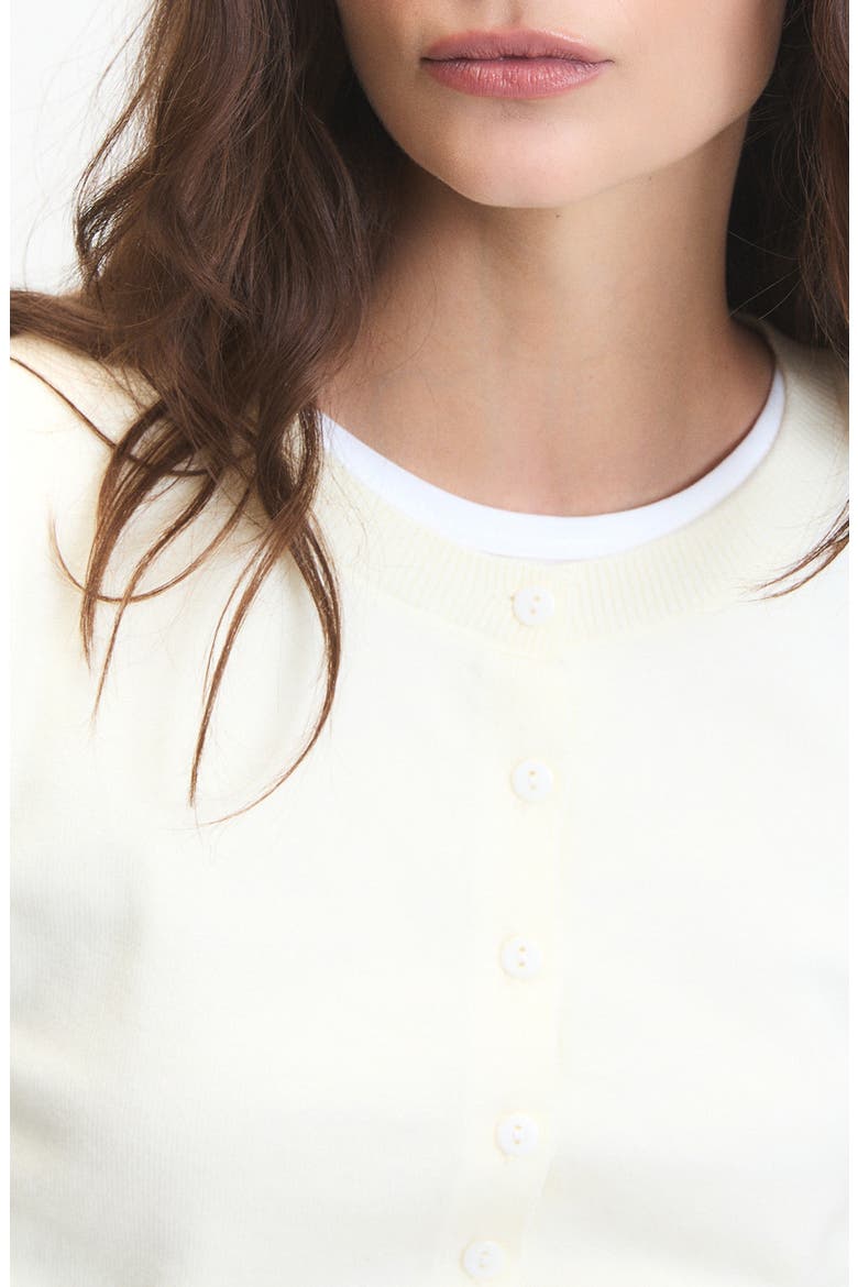 Clark Crop Cardigan, Alternate, color, ECRU