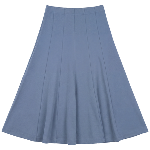 Girls Midi Panelled Rib-Knit Skirt