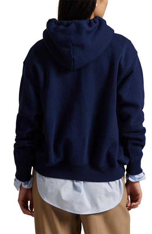 Polo Ralph Lauren Brushed Cotton Blend Sweatshirt With Iconic Polo Bear In Blue