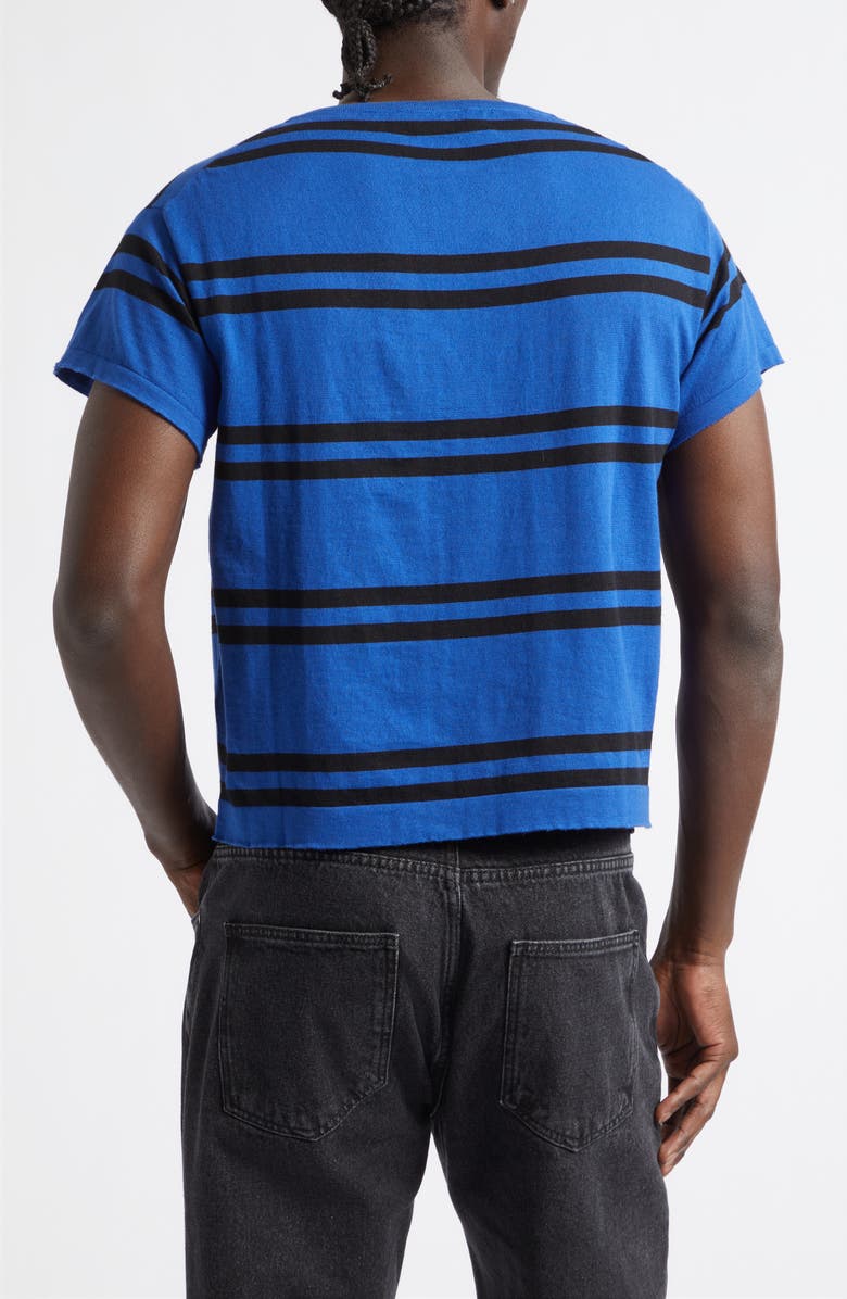 Second Layer Ultimo Stripe Cotton & Cashmere T-Shirt, Alternate, color, Blue/ Black