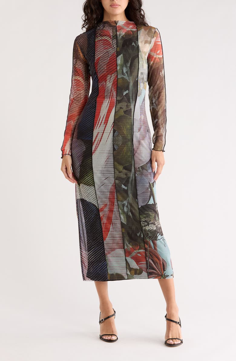 Desigual Long Sleeve Knit Dress, Main, color, 