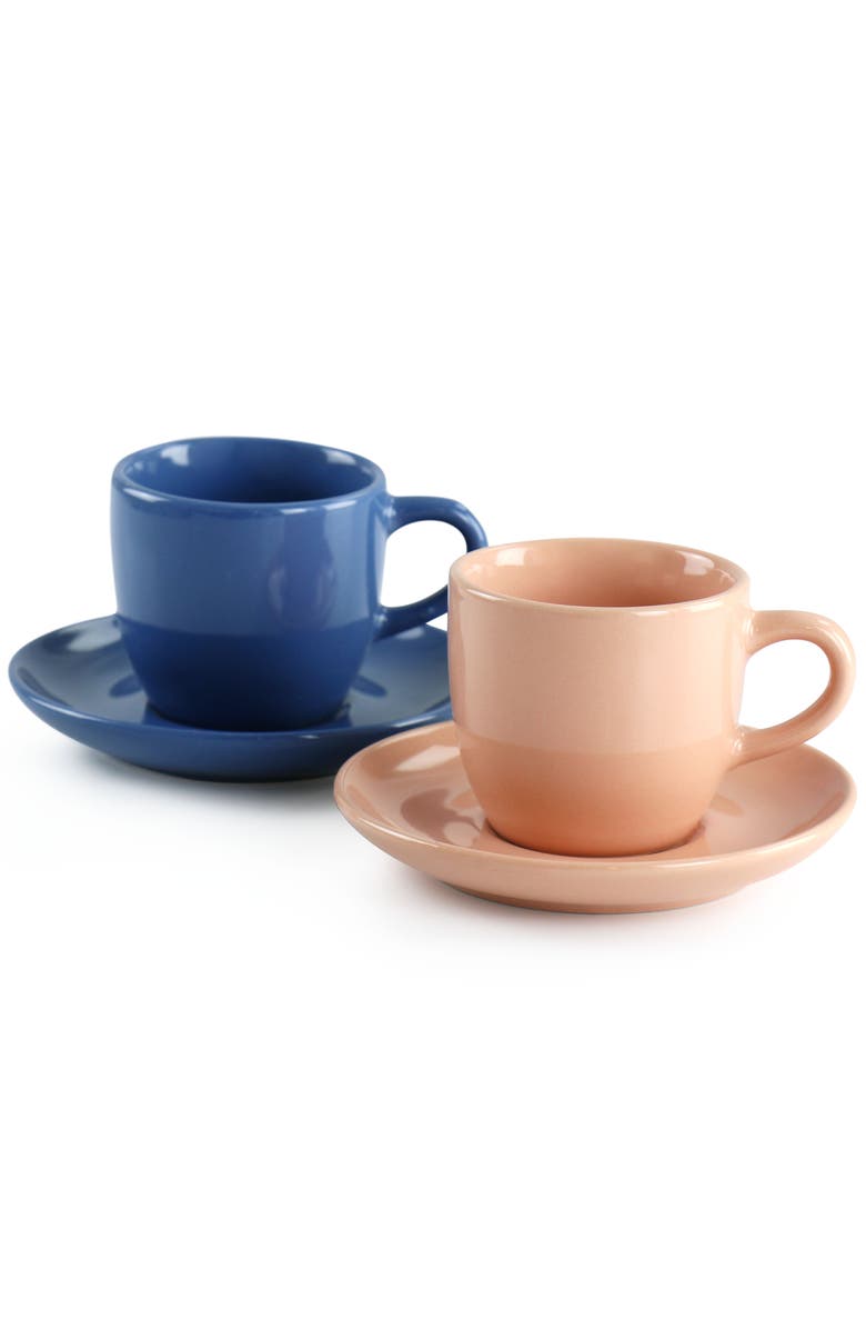 Mr. Coffee 12 Piece 3oz Stoneware Espresso Cup and Saucer Set, Alternate, color, 
