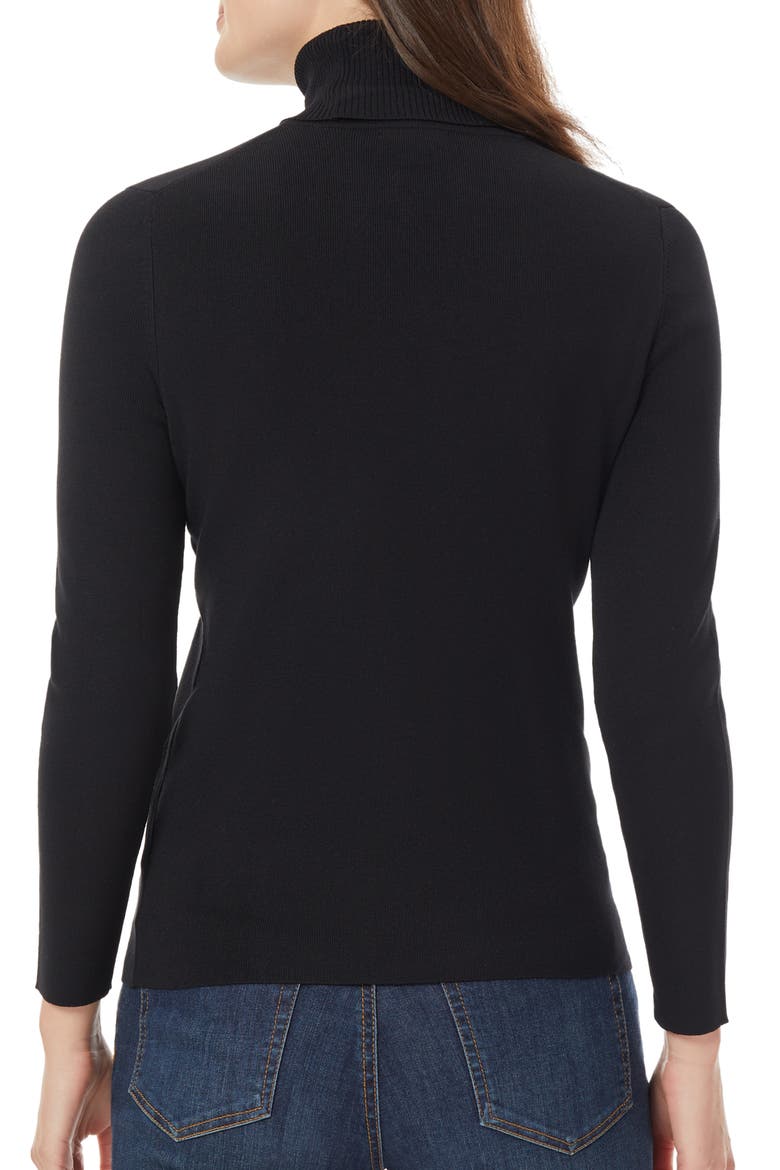 Long Sleeve Turtleneck Sweater, Alternate, color, JONES BLACK