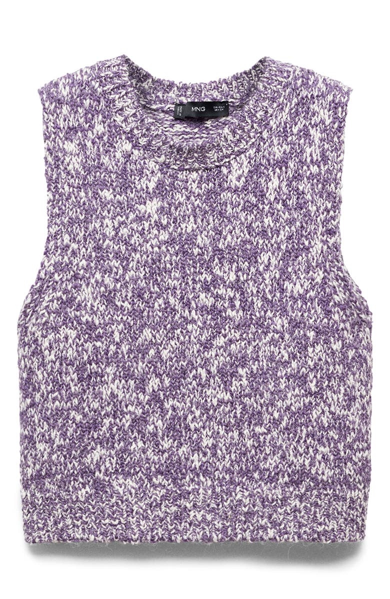 MANGO Crop Sweater Vest, Alternate, color, 