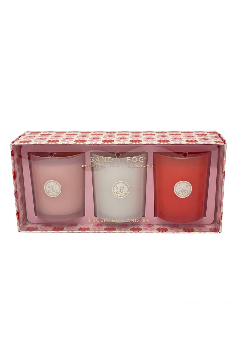 SAND AND FOG Pack of 3 Glass Jar Candles, Alternate, color, 