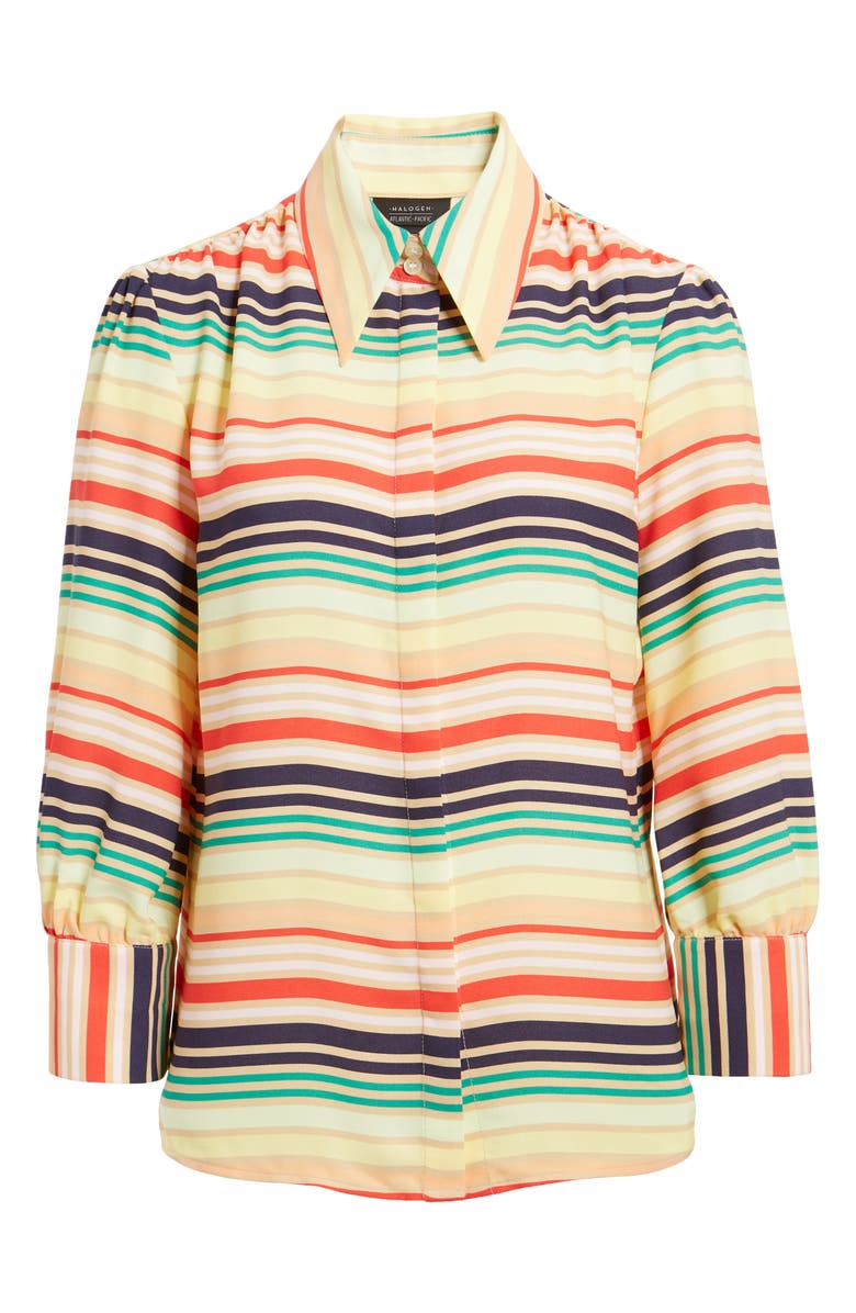 Halogen<sup>®</sup> x Atlantic-Pacific Print Blouson Sleeve Blouse, Main, color, 