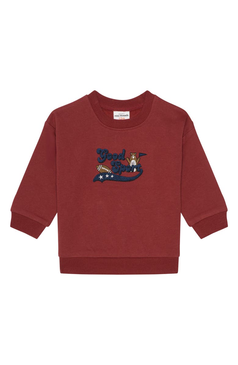 PL Baby by Petit Lem Good Sport Pullover, Joggers & Hat Set, Alternate, color, Football