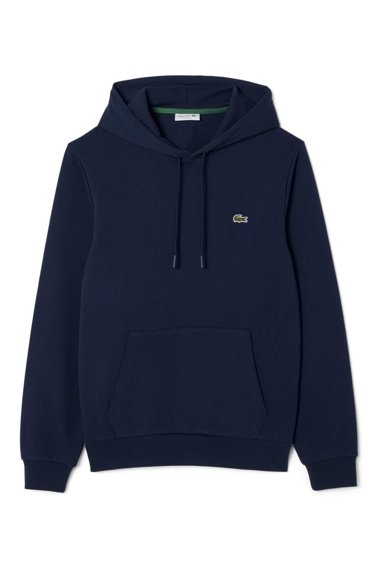 Lightweight Cotton Fleece Pullover Hoodie, Main, color, NAVY BLUE