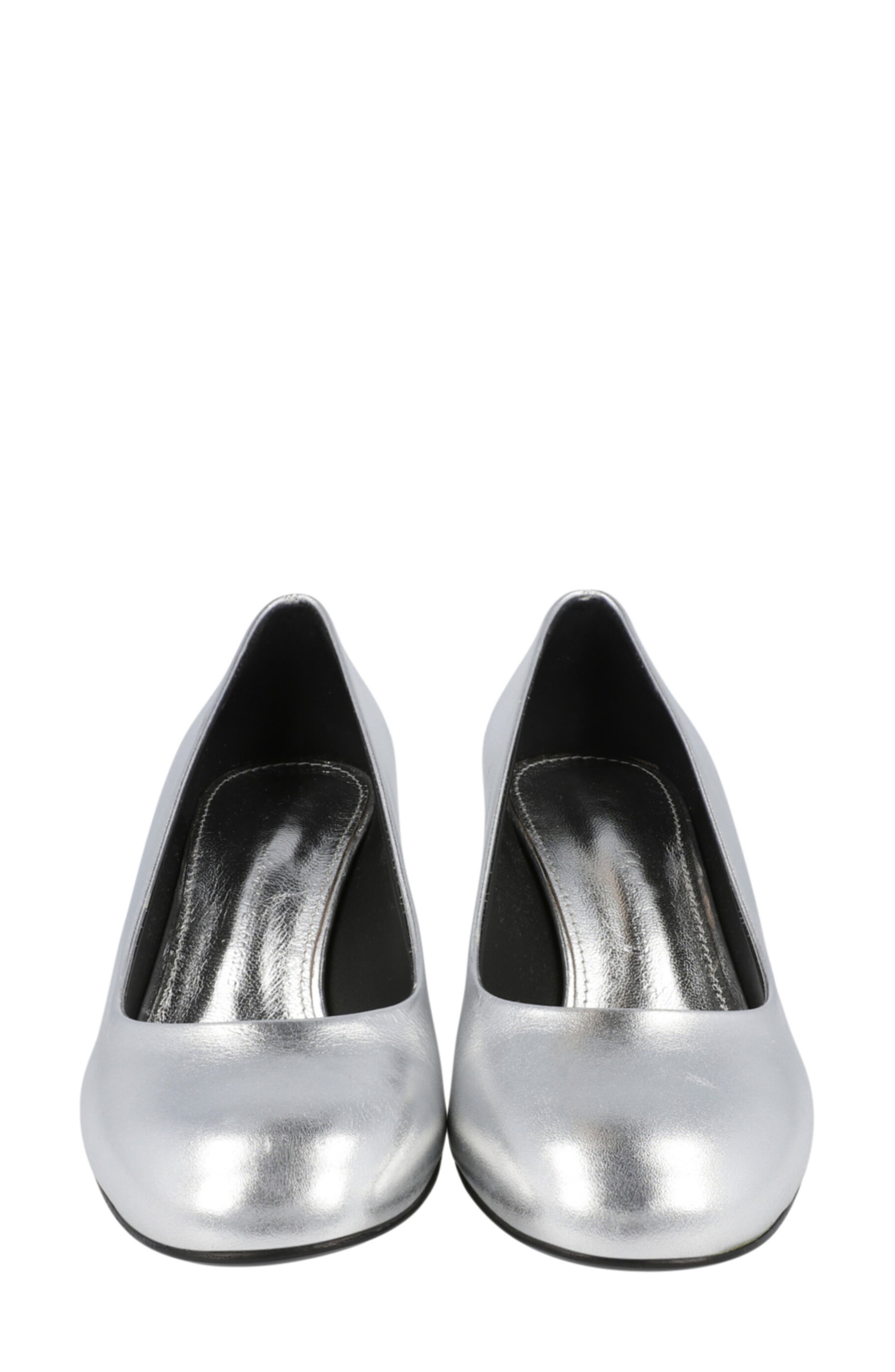 FERRAGAMO Farrah Mirror Heel Pump, Alternate, color, Silver