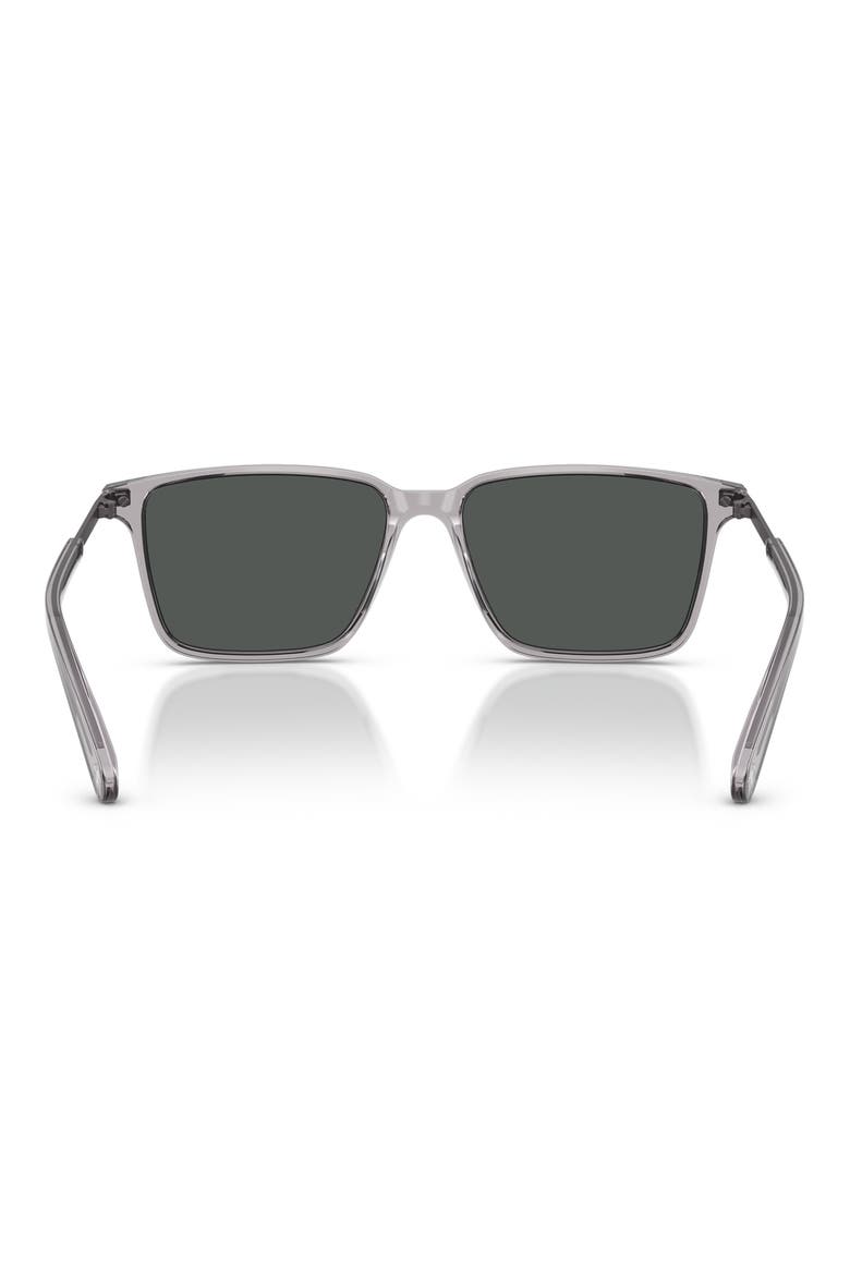57mm Rectangular Sunglasses, Alternate, color, GREY / DARK GREY SOLID