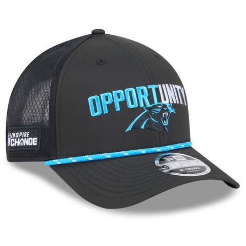 Men's New Era Black Carolina Panthers 2025 Inspire Change 9FORTY M-Crown Adjustable Hat