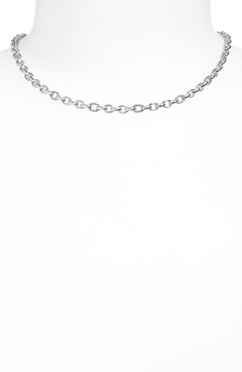 David Yurman DY Mercer<sup>®</sup> Petite Chain Necklace, 4.5mm, Alternate, color, Silver