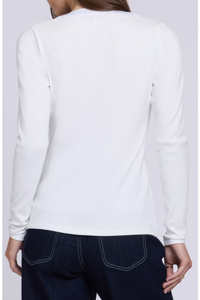 Emery Rib Henley Top, Alternate, color, OPTIC WHITE