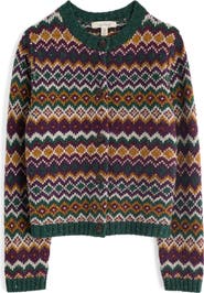 Seasalt Cornwall Dawson Pick Fair Isle Merino Wool Cardigan