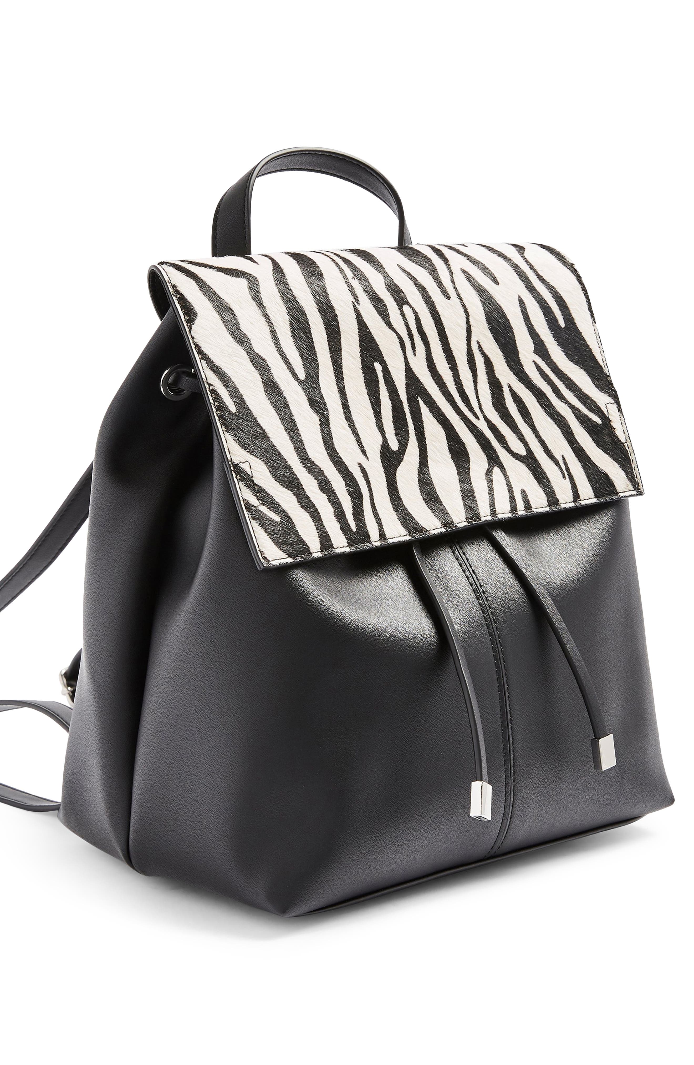 Ellis Flap Backpack, Alternate, color, BLACK MULTI PRINT CALF HAIR