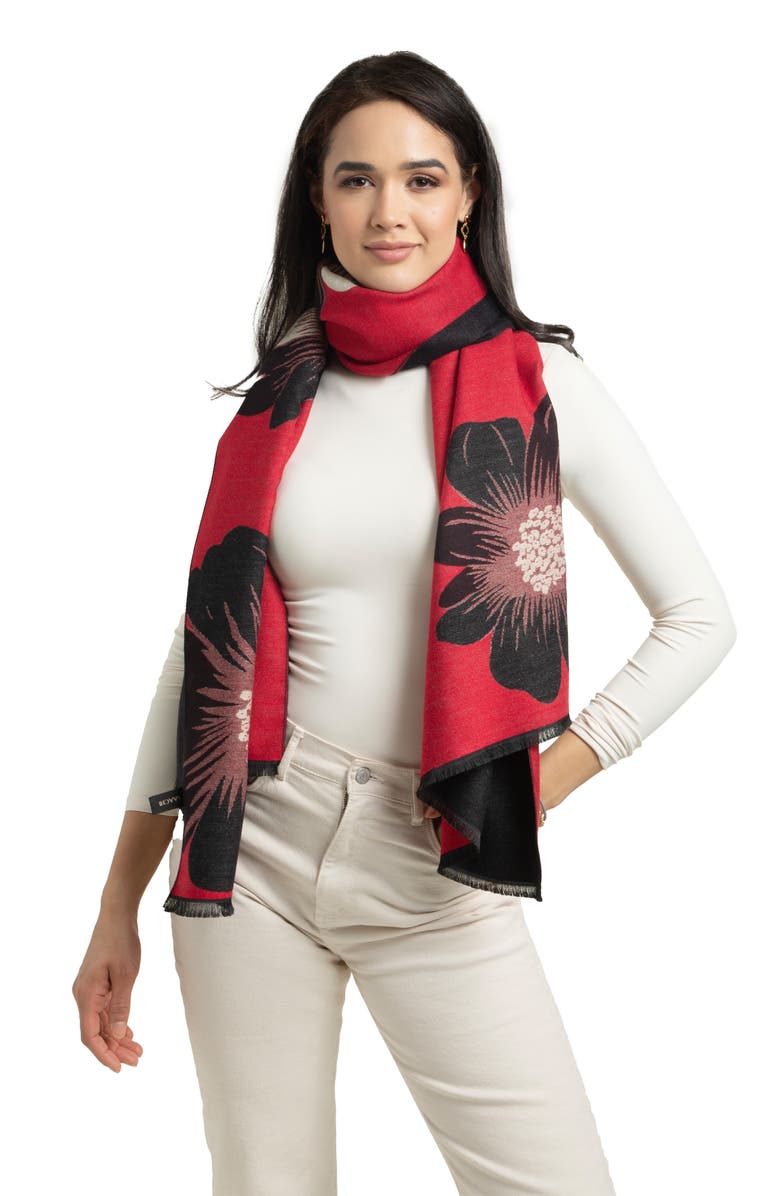 SAACHI Reversible Scarf, Alternate, color, Black