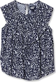 Lands' End Girls Breezy V-Neck Ruffle Top
