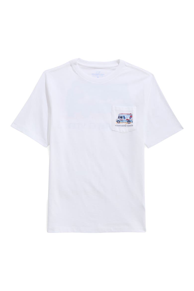 Kids' Ice Cream Truck Cotton Graphic Pocket T-Shirt, Main, color, WHITE CAP