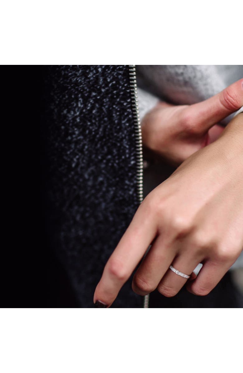 Julianna B. 3/8CT DEW Moissanite Anniversary Ring, Alternate, color, Sterling Silver