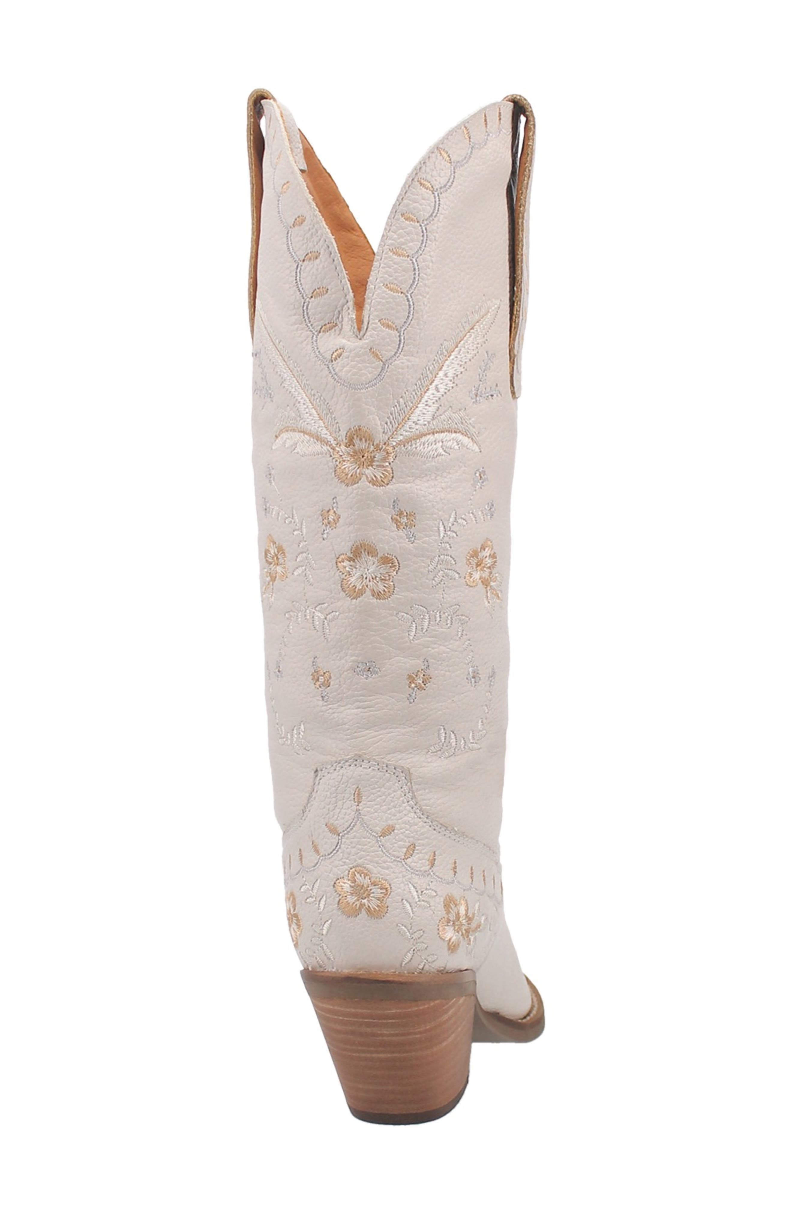 Dingo Full Bloom Western Boot, Alternate, color, White