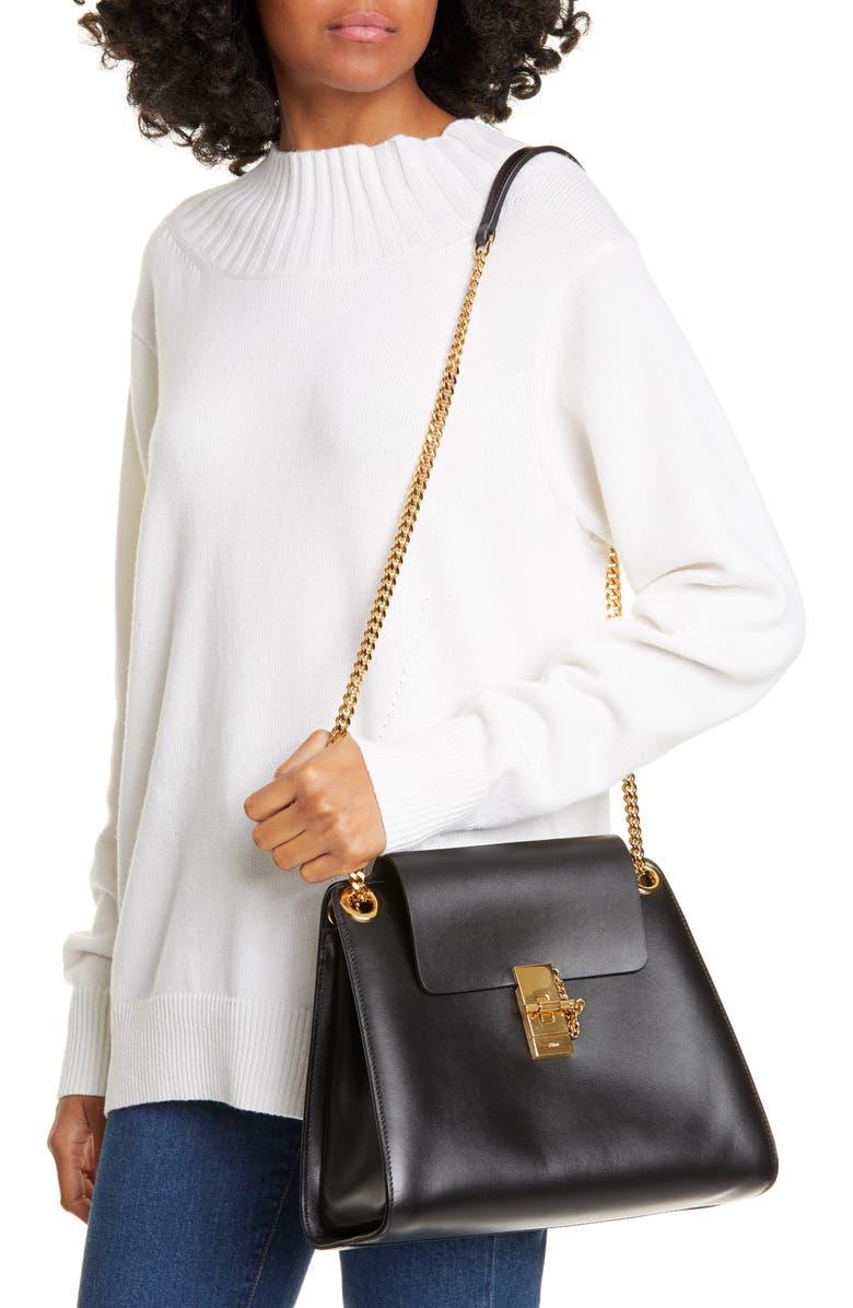 Chloé Annie Medium Leather Shoulder Bag, Alternate, color,