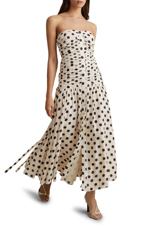 Rue Polka Dot Convertible Strap Dress