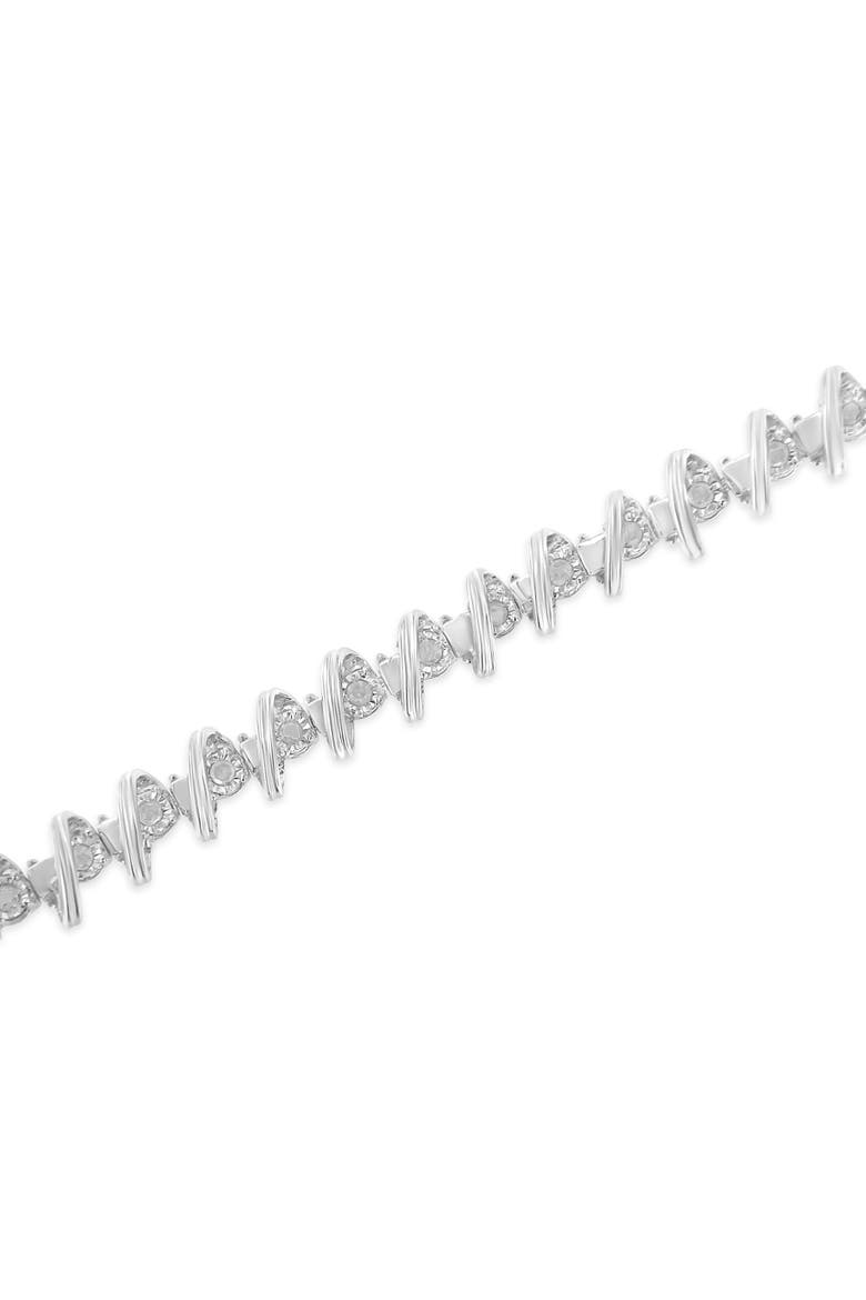 Silver 1/2 Cttw Diamond Miracle-Set Tennis Bracelet, Alternate, color, White