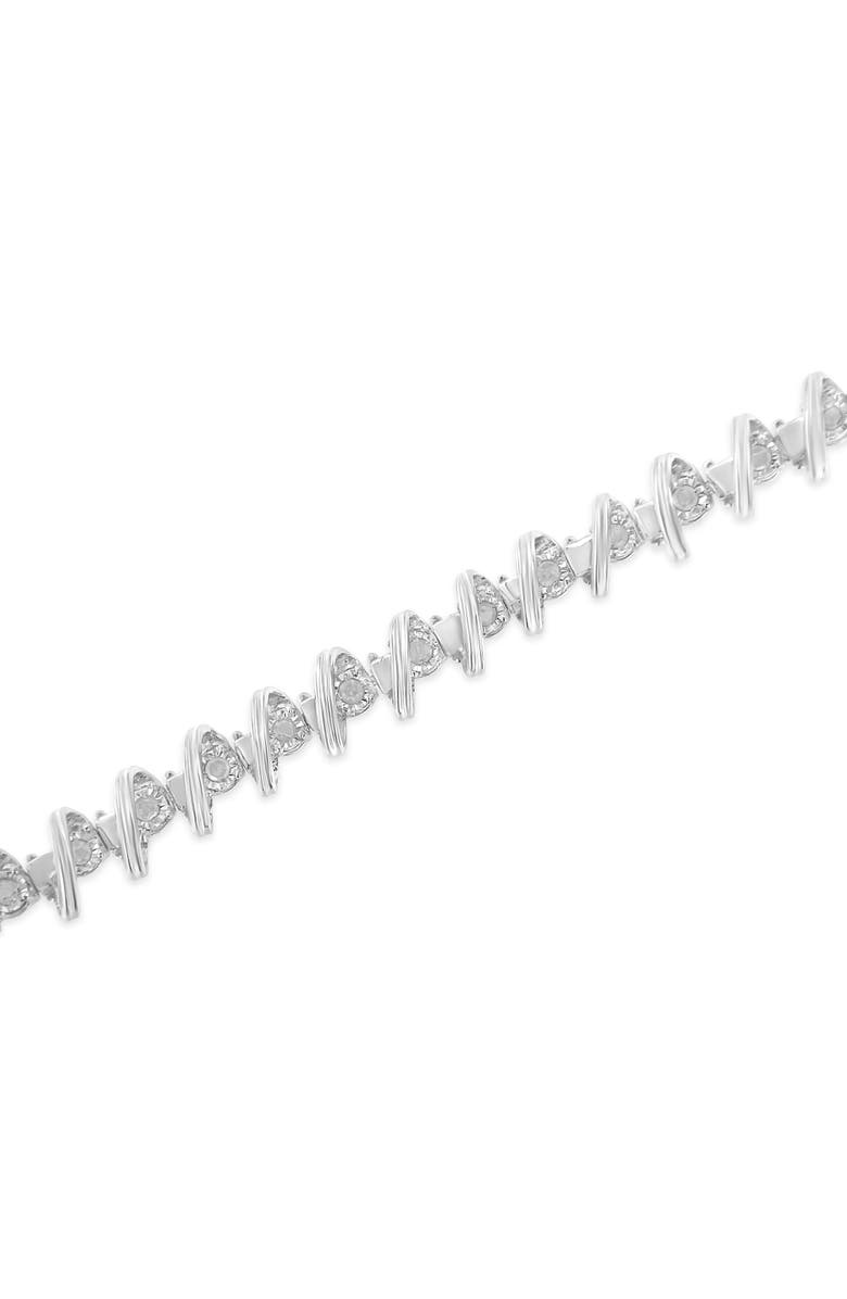 Haus of Brilliance Silver 1/2 Cttw Diamond Miracle-Set Tennis Bracelet, Alternate, color, White