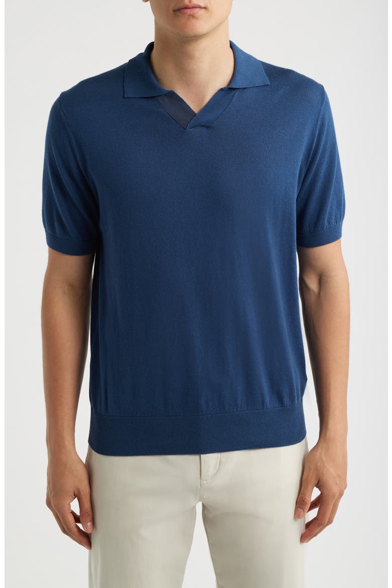 Regular Fit Johnny Collar Polo, Main, color, BRIGHT BLUE