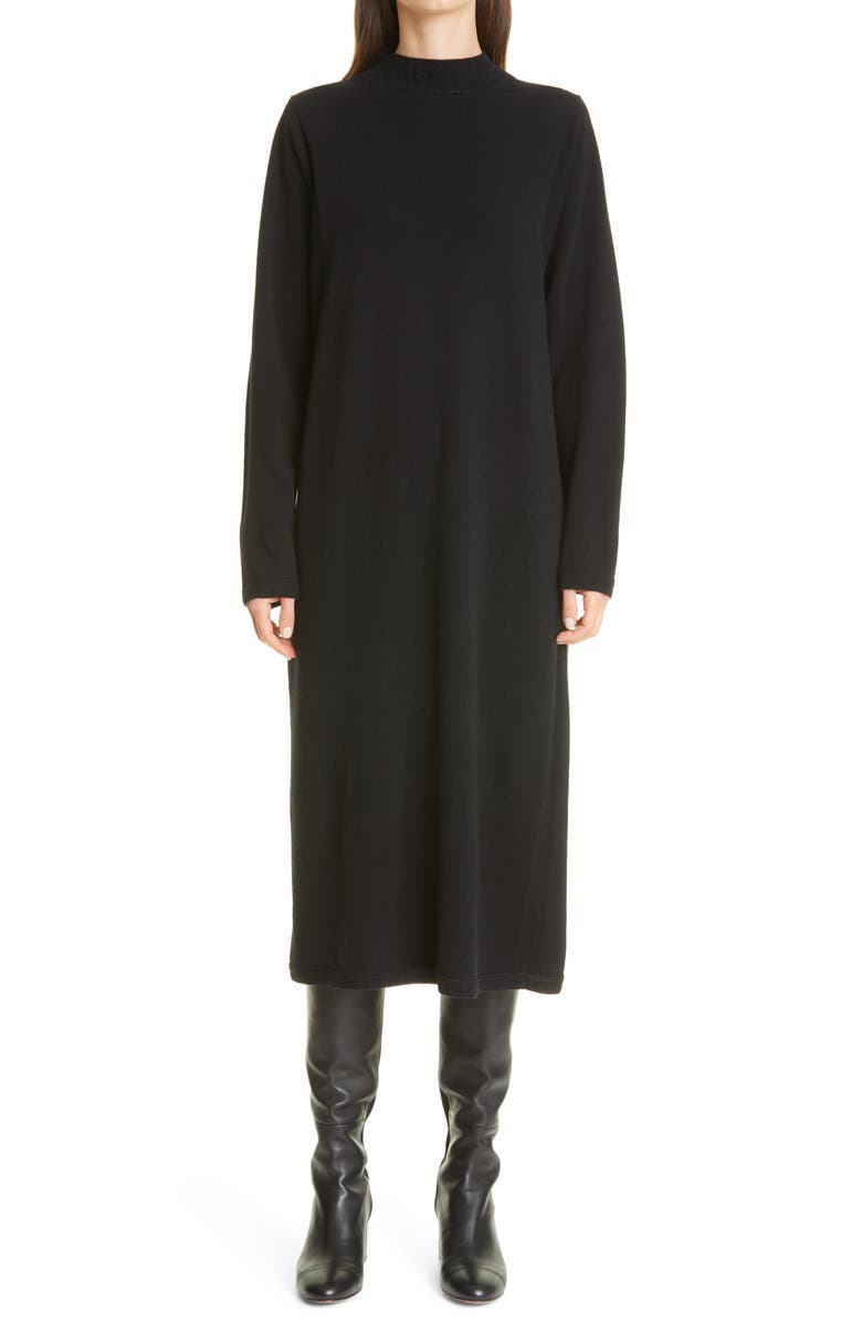 Lafayette 148 New York Sparkle Long Sleeve Wool & Cashmere Midi Dress, Main, color,