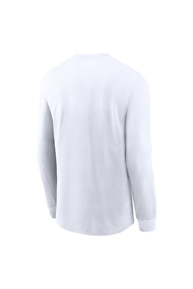 Men's Nike White New England Patriots Sideline Infograph Lock Up Performance Long Sleeve T-Shirt, Alternate, color, White