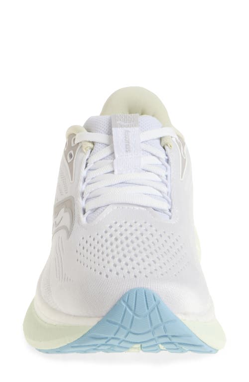 Saucony Ride 18 Running Shoe In White/lett