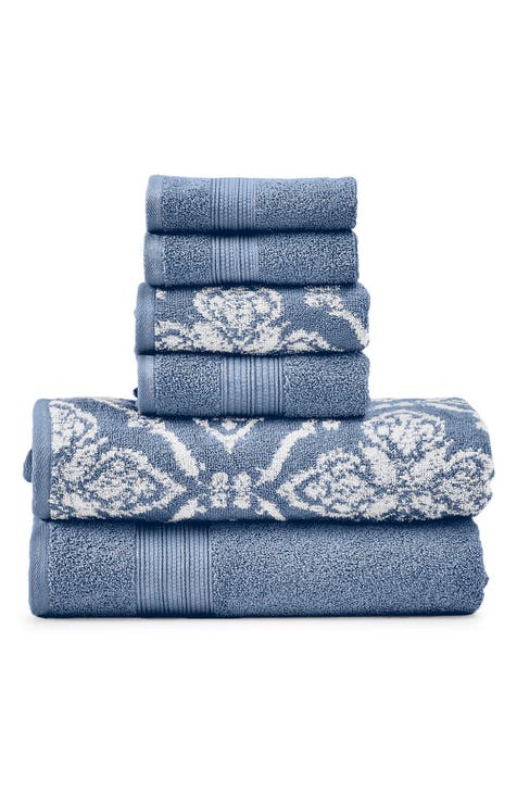 6 Piece Yarn Dye Towel Set