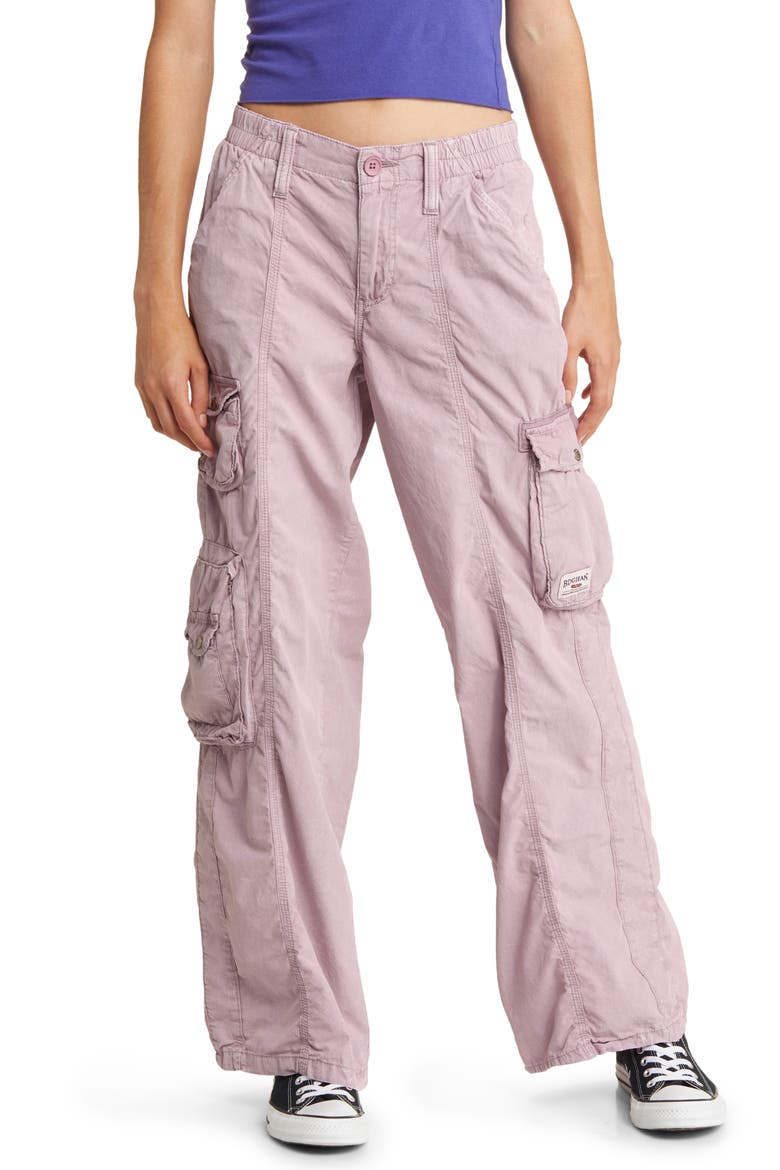 Y2K Cotton Cargo Pants, Main, color, LILAC
