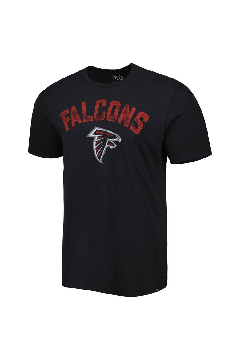Men's '47 Black Atlanta Falcons All Arch Franklin T-Shirt, Alternate, color, Black