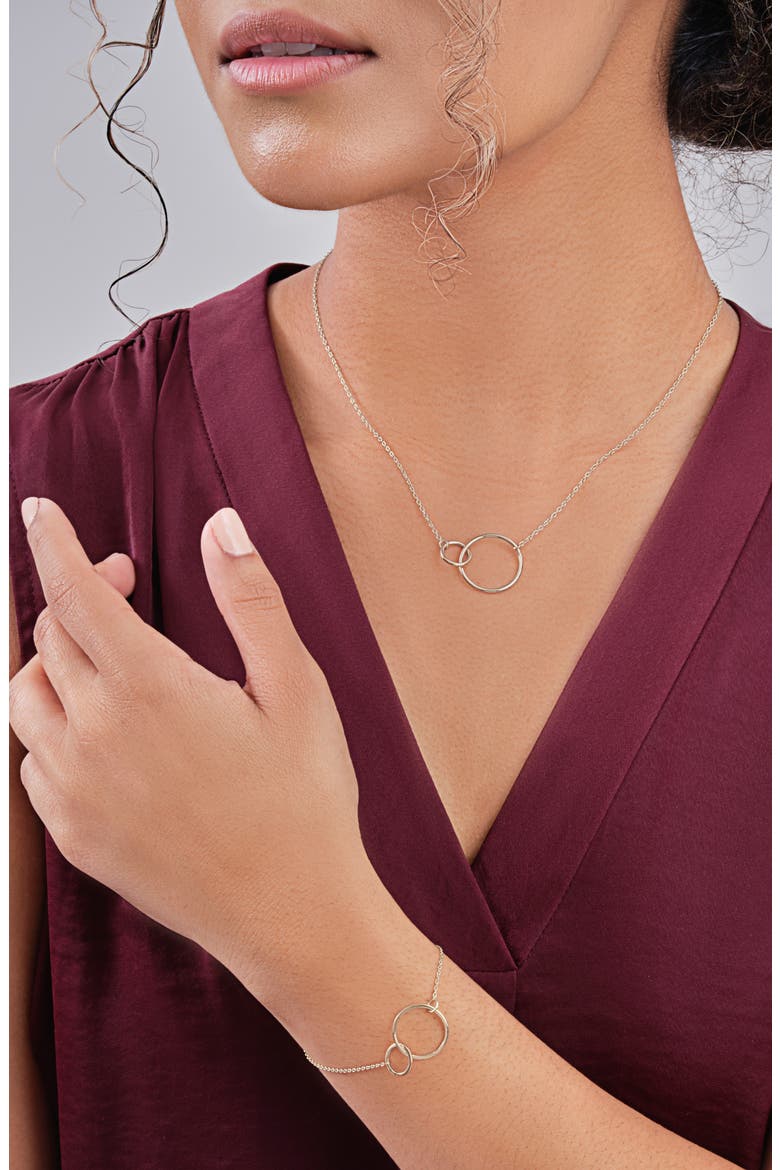 Sterling Silver Interlocking Circles Bracelet, Alternate, color, SILVER