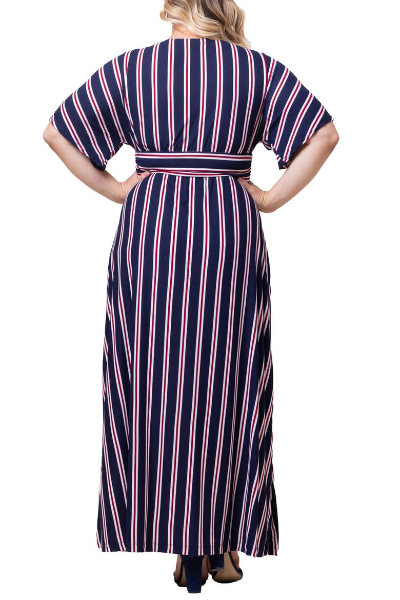 Vienna Maxi Dress, Alternate, color, NAUTICAL NAVY STRIPES