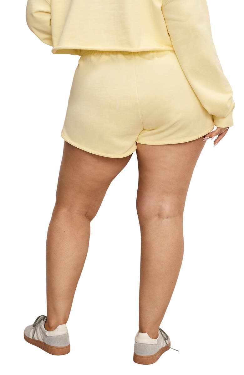 Good American Terry Sweat Shorts, Alternate, color, Light Ray001