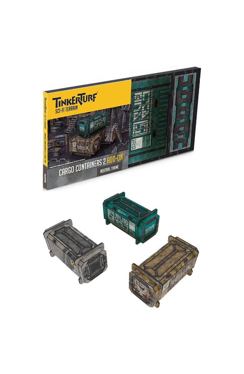 TinkerTurf Scifi Terrain Cargo Containers Series 2 Addon Neutral Theme, Alternate, color, Multicolored