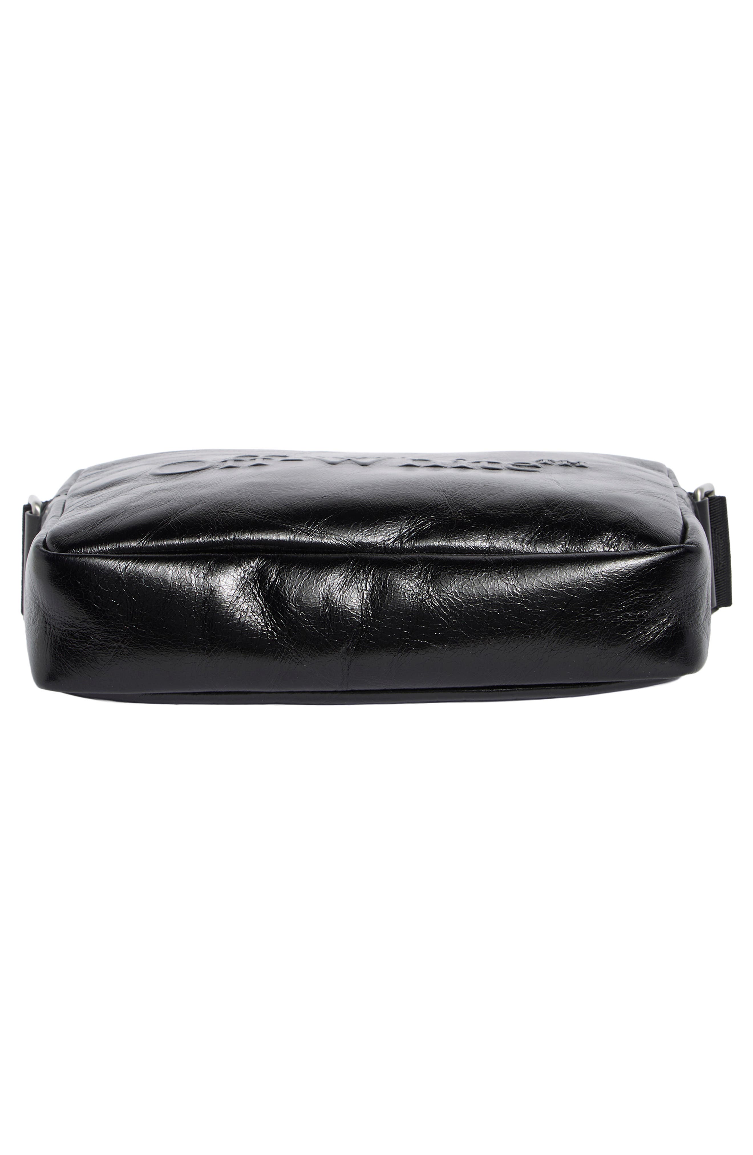 Off-White Bookish Leather Camera Bag, Alternate, color, 