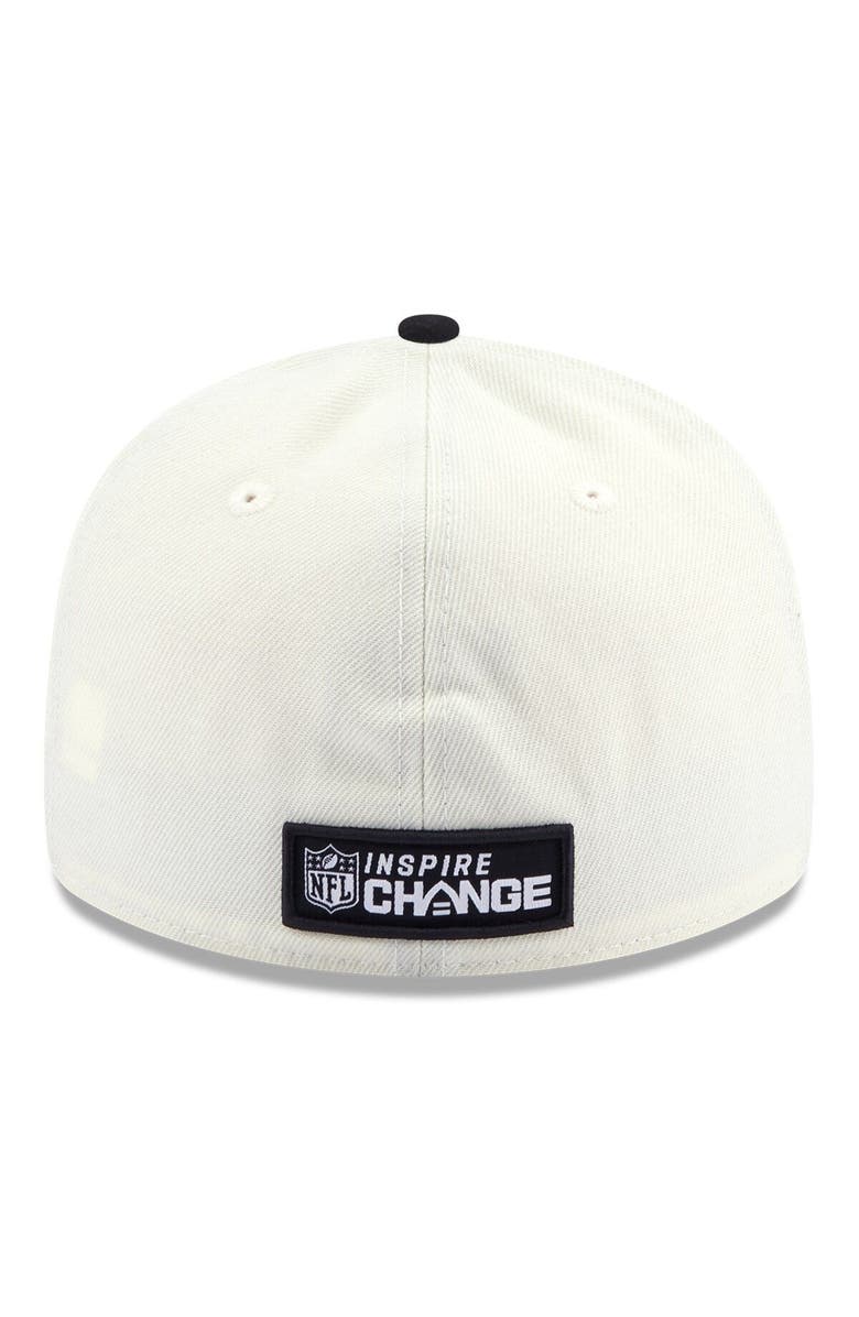 New Era Men's New Era Cream/Black Arizona Cardinals 2022 Inspire Change 59FIFTY Low Profile Fitted Hat, Alternate, color,