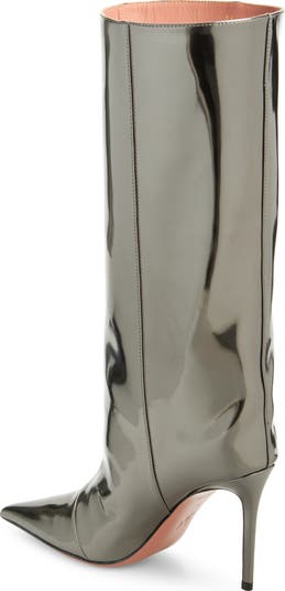 ショートブーツ・ブーティ AMINA MUADDI FIONA MIRROR LEATHER BOOTS AMINA MUADDI Fiona crinkled-leather boots | NET-A-PORTER