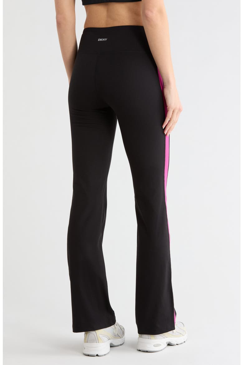 Side Stripe High Waist Flare Leggings, Alternate, color, BLACK/ FEST