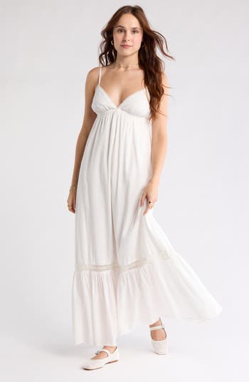 Abound Cotton Maxi Dress In White