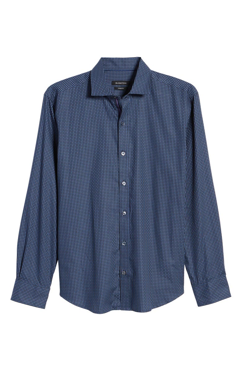 Bugatchi Shaped Fit Cotton Shirt, Alternate, color, 