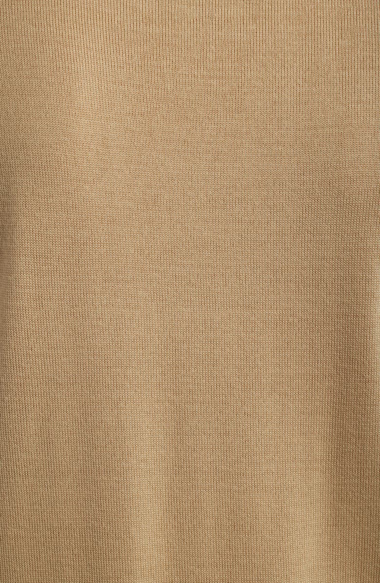 Anne Klein Luxe Washable Short Sleeve Wool Sweater, Alternate, color, Coffee Cream